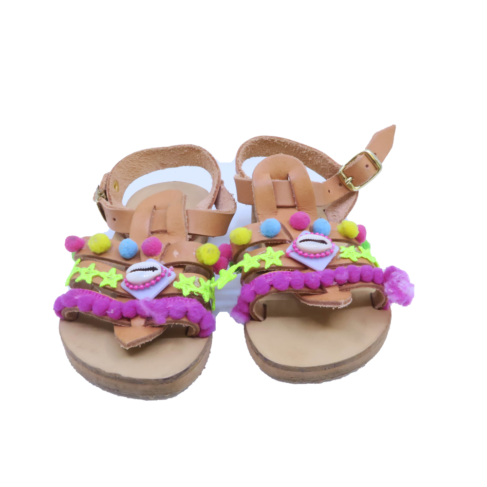 Unknown Brand Girls Tan | Pink Sandals size: 4 Infant